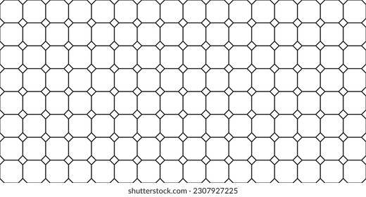 Classic square with diamond shape tile texture. Seamless mosaic tile pattern. Digital wallpaper resource.