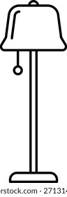 Icono de línea de accesorio de luz de lámpara de pie clásico