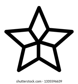 Classic star Icon Vector. Flat black pictogram. Illustration symbol. - Vector