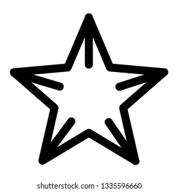Classic star Icon Vector. Flat black pictogram. Illustration symbol. - Vector