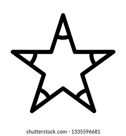 Classic star Icon Vector. Flat black pictogram. Illustration symbol. - Vector