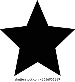 Classic Star Silhouette in High Contrast - Versatile Graphic for Multiple Uses