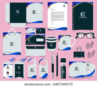 Classic stationery template design. Documentation for business. Corporate identity design template