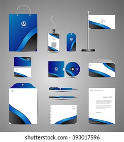 Classic stationery template design. Documentation for business
