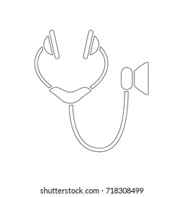 classic stethoscope icon