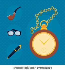 classic stopwatch and accessories set