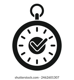 Classic stopwatch duration icon simple vector. Clock event. Timer schedule