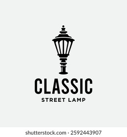 Classic Street lamp vintage logo design