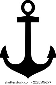 Classic style anchor simple vector