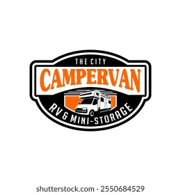 Classic Style Campervan RV Motor Home Logo Template. Perfect Logo for Campervan and RV Related Business Logo