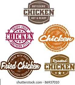 Classic Style Chicken Stamps