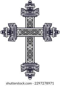 classic style christ cross vector design, editable color