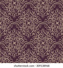 Classic style circular ornament pattern. Vector