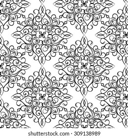 Classic style circular ornament pattern. Vector