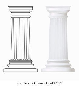 classic style column , vector set