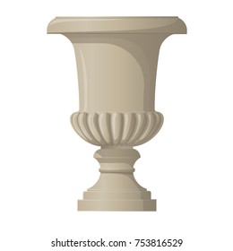 classic style decorative vase, urn planter from sandstone