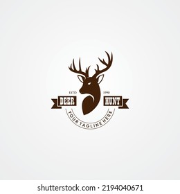 klassisches Logo für Reh Junter-Illustration. elegant, luxuriös und alt
