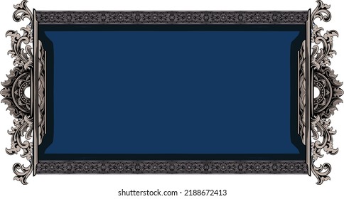 classic style engraved frame vector design for wedding invitations or elements