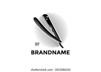 Classic style Illustration logo design for Barbershop