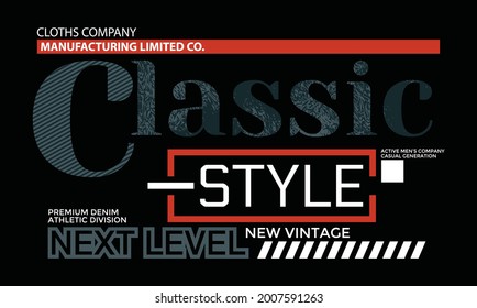 Diseño de tipografía moderna de estilo clásico en ilustración vectorial.
