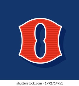 Classic style O letter Sport logo. Retro font perfect to use in any team labels, baseball logos, college posters, tackle identity, etc.