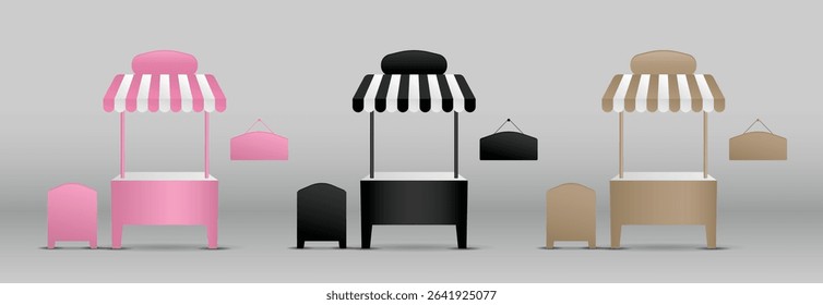 classic style pop up shop graphic vector