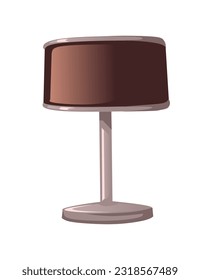 Classic style retro desk lamp vector illustration isolated on white background