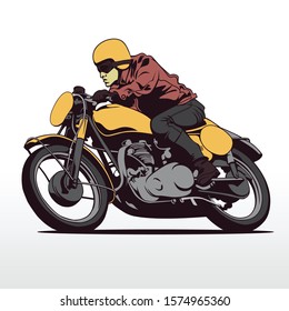 the classic style of riding a motorcycle