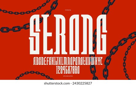 Classic style serif vector display font for logos and emblems, luxury beauty strong and elegant typeface design for headlines and titles, fashion vintage tasteful poster typography.
