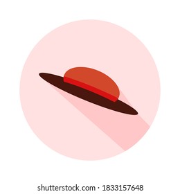 classic style slanted hat icon