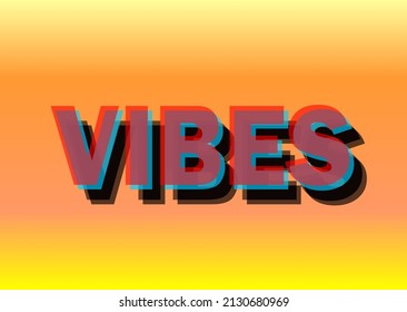 classic style of text vibes on yellow background