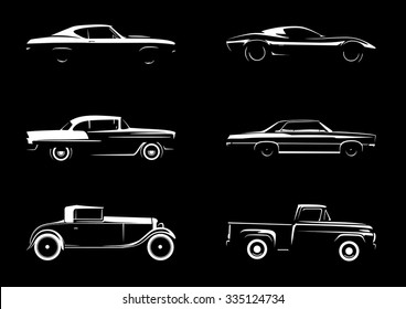 Classic Style Vehicle Silhouettes 1