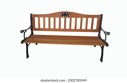 classic style wooden chair on white background