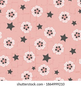 Classic Stylized Flowers Vector Seamless Pattern