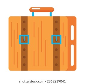 classic suitcase isolated icon vector