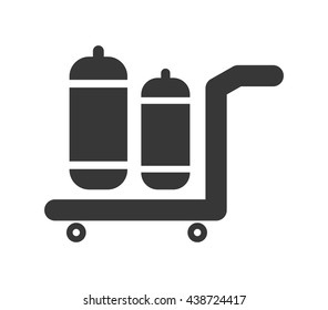 Classic suitcase for travel design, vector graphic