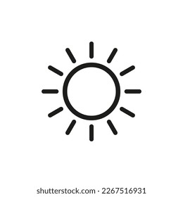 Classic sun icon. Vector illustration.