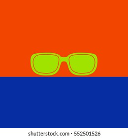 Classic sunglasses.Vector icon.