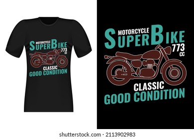 Classic Super Bike Men's Hand Drawn Style Vintage T-Shirt Design