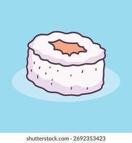 Classic Sushi Rice Roll Vector by eare studio