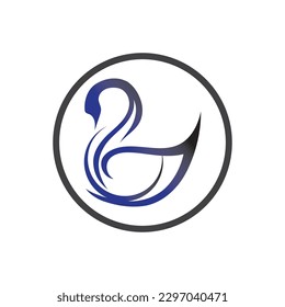 classic Swan logo and symbol vector illustration design 