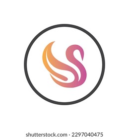 classic Swan logo and symbol vector illustration design 