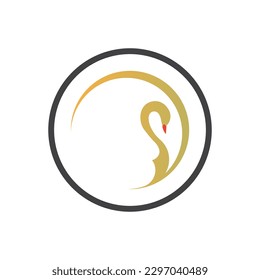 classic Swan logo and symbol vector illustration design 