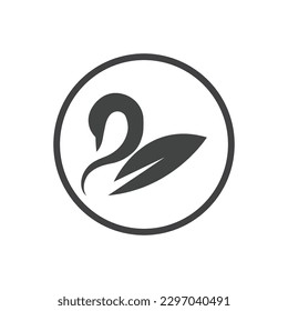 diseño clásico del logotipo de Swan y de la ilustración del vector del símbolo 