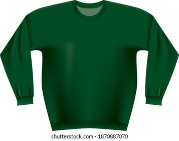 Klassischer Pullover leer für Weihnachtskreativität. Vektorgrafik.