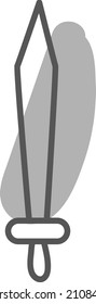 Classic sword type, illustration, vector on a white background.