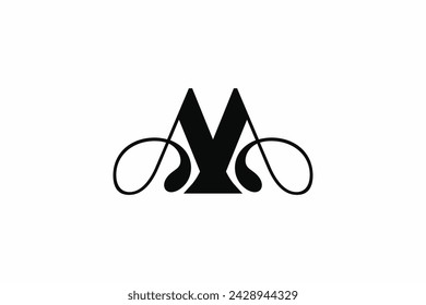 classic symbol letter M iconic logo design vector illustration. elegant monogram sign mark symbol of letter M logo vector design background.