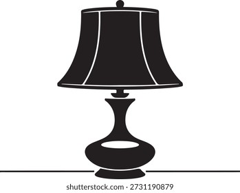 Classic table lamp silhouette with decorative base