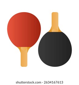 Classic Table Tennis Bat Vector. Indoor Game Table Tennis Bat.