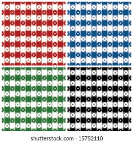A classic tablecloth pattern in four colors. Repeat size is 6".